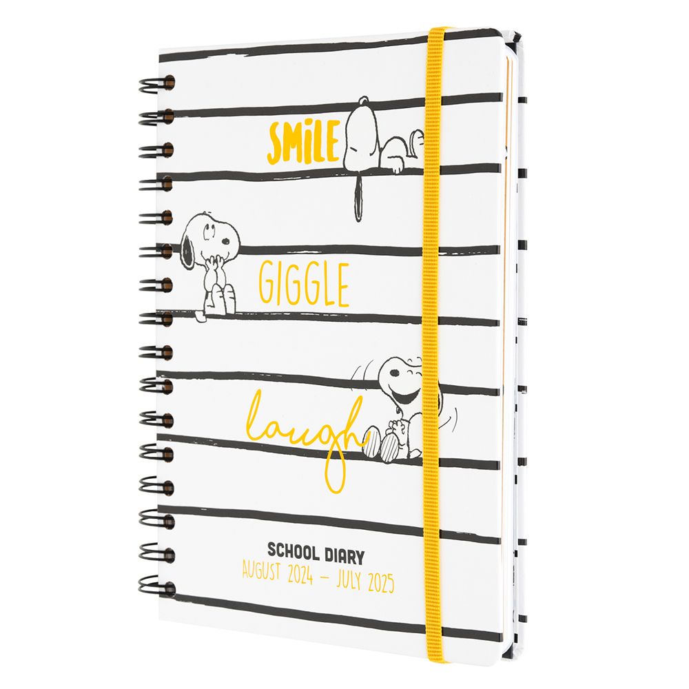 Hardcover Wire-O School Week to View Agenda 12 Months 2024/2025 15X21cm SNOOPY