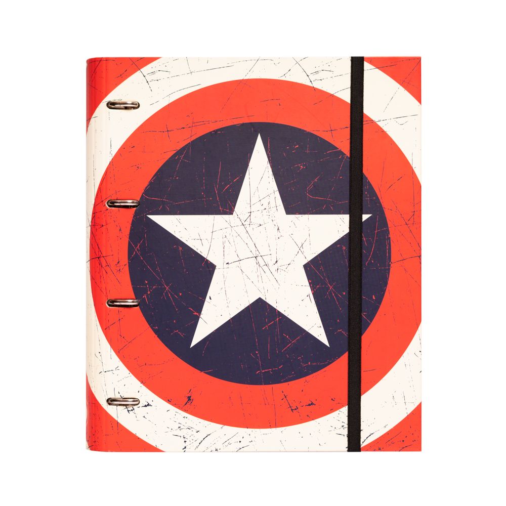 Premium 4 ring File Folder MARVEL Captain America Shield