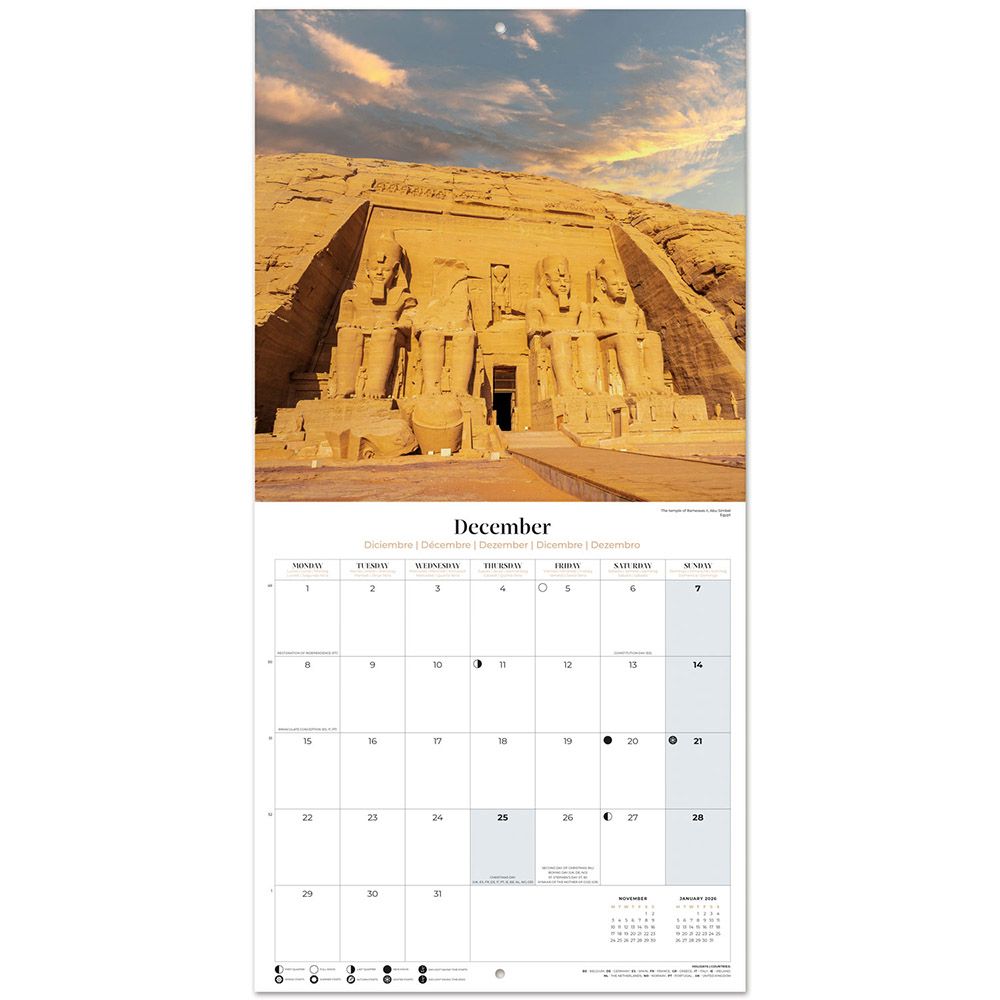 Wall Calendar 2025 30X30cm BEAUTIFUL PLACES