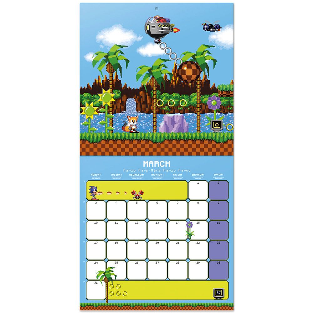 Wall Calendar 2025 30X30cm SONIC