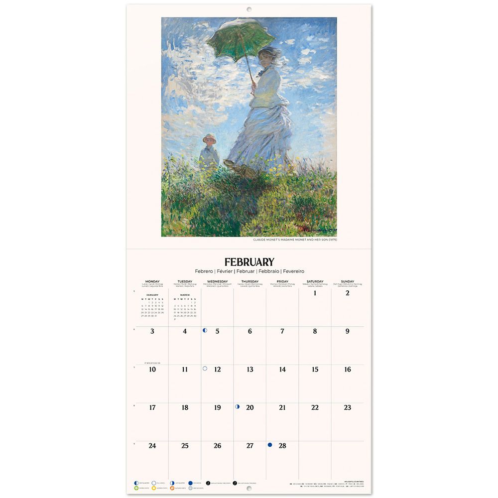 Wall Calendar 2025 30X30cm MASTERPIECES