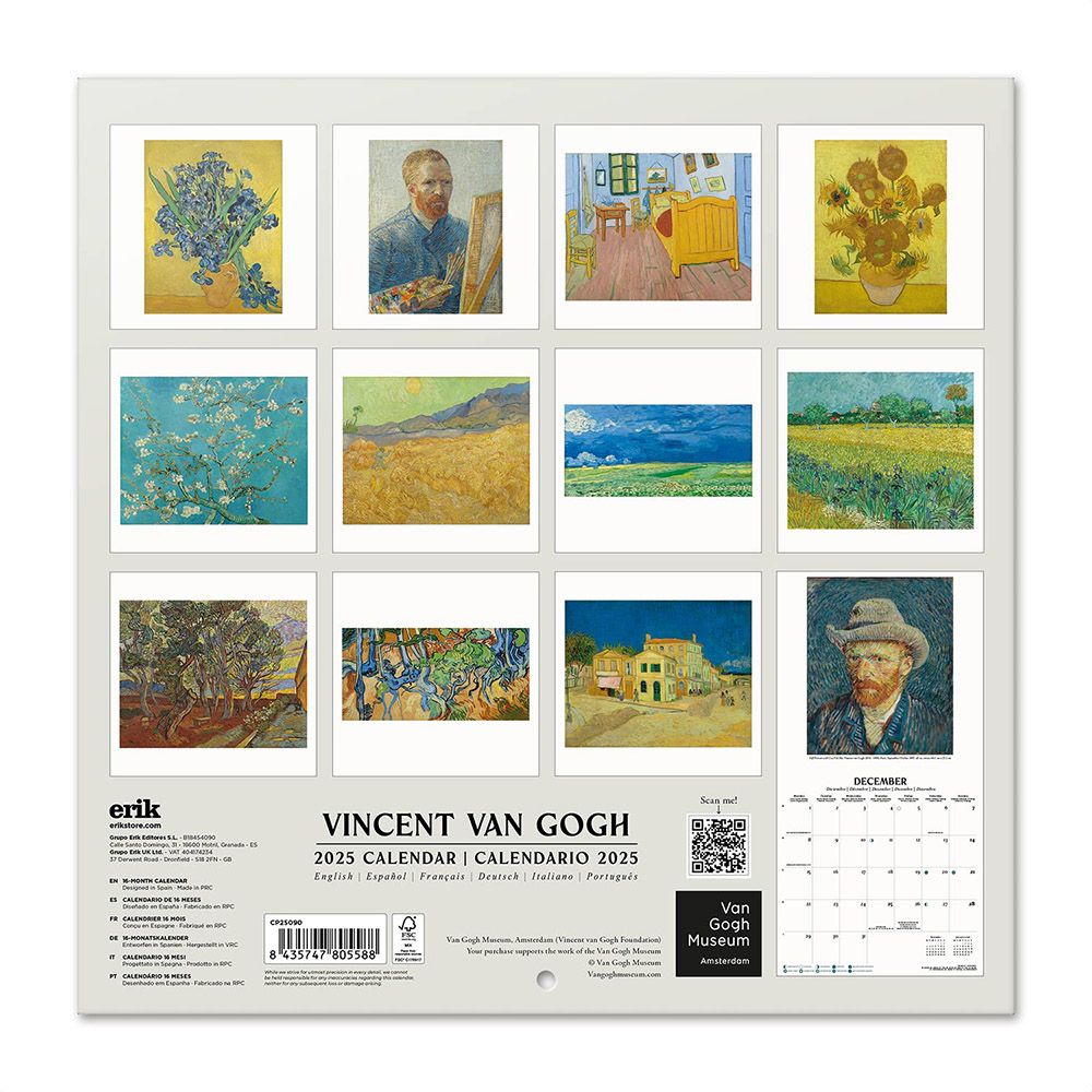 Wall Calendar 2025 30X30cm VAN GOGH MUSEUM