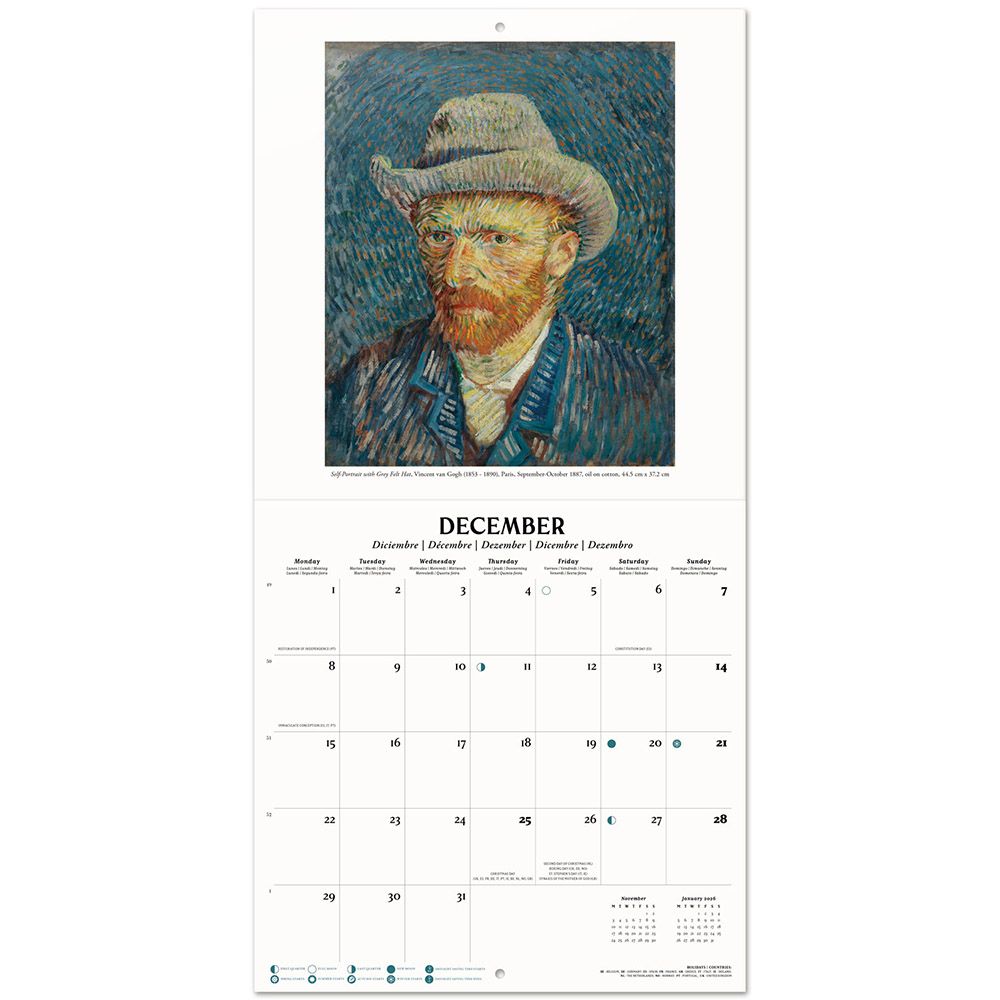 Wall Calendar 2025 30X30cm VAN GOGH MUSEUM