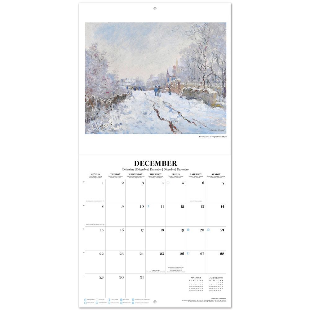 Wall Calendar 2025 30X30cm MONET