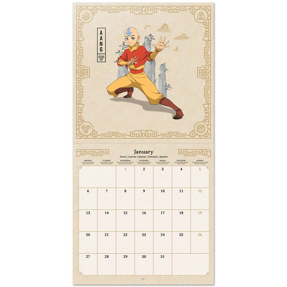 Wall Calendar 2025 30X30cm AVATAR THE LAST AIRBENDER