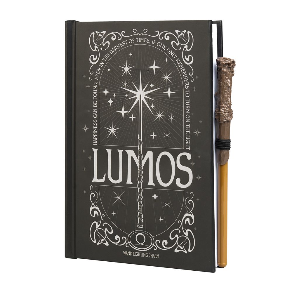 Premium Notebook A5 with Magic Wand-Pen HARRY POTTER Lumos Maxima