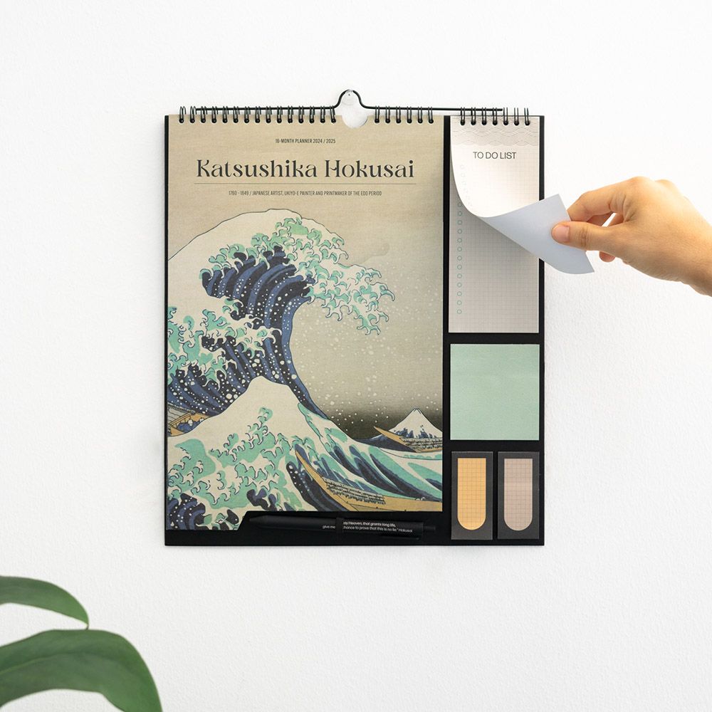 Wall Calendar/Planner 2024/2025 30X34cm HOKUSAI