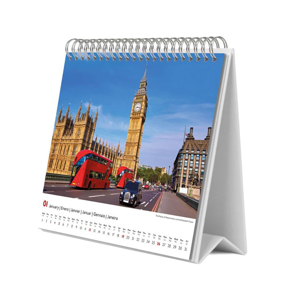 Deluxe Desk Calendar 2025 LONDON