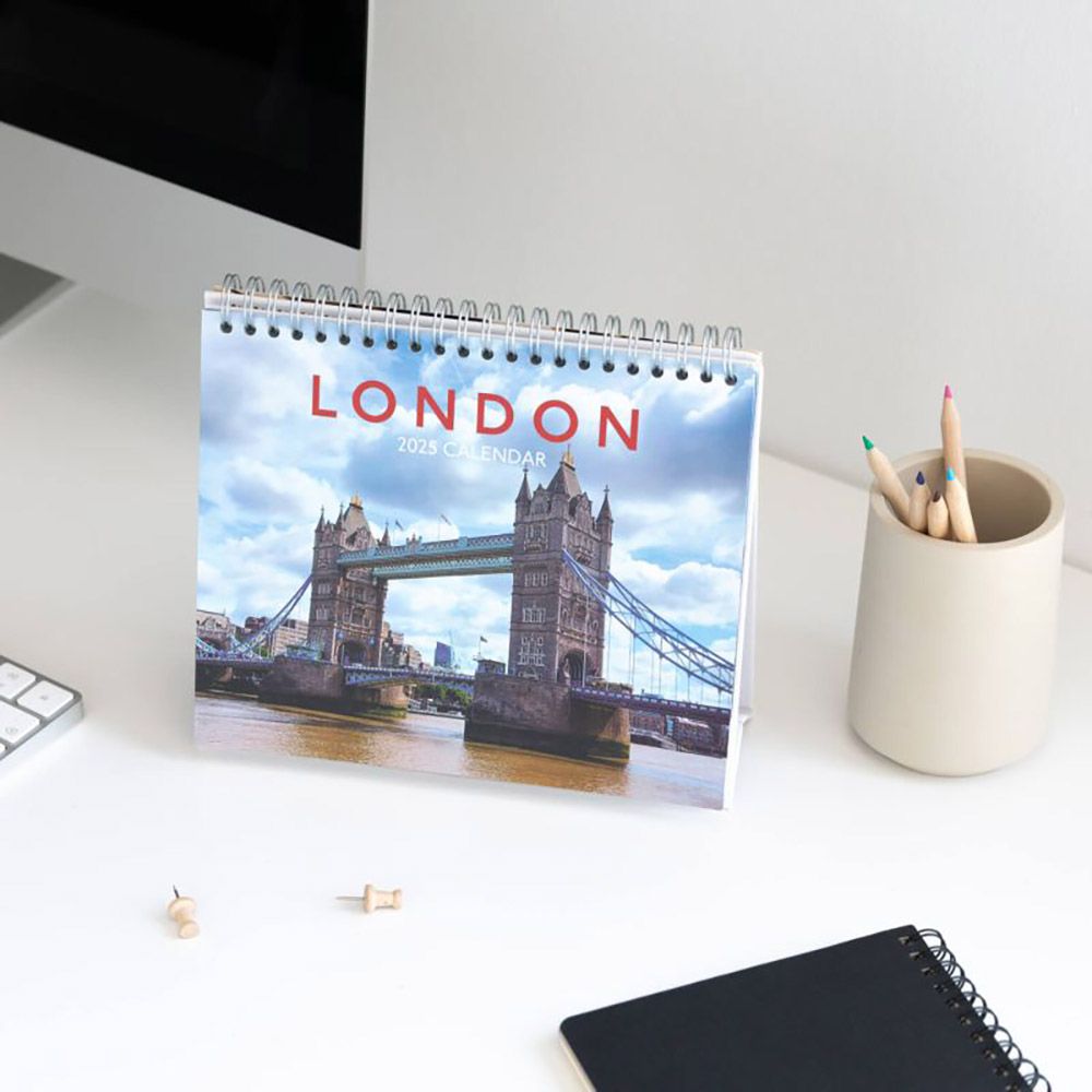 Deluxe Desk Calendar 2025 LONDON