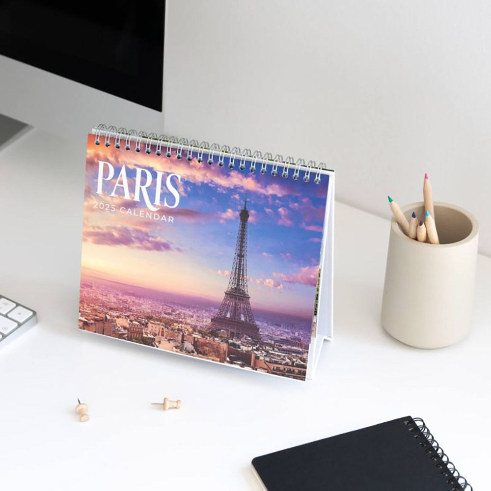 Deluxe Desk Calendar 2025 PARIS