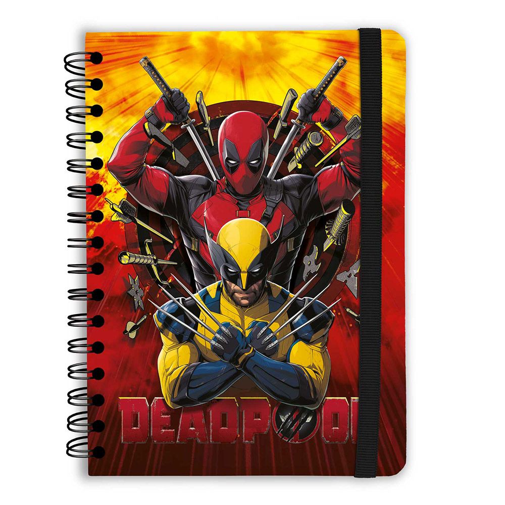 Notebook Hardcover Spiral Bullets A5/15X21 MARVEL Deadpool and Wolverine