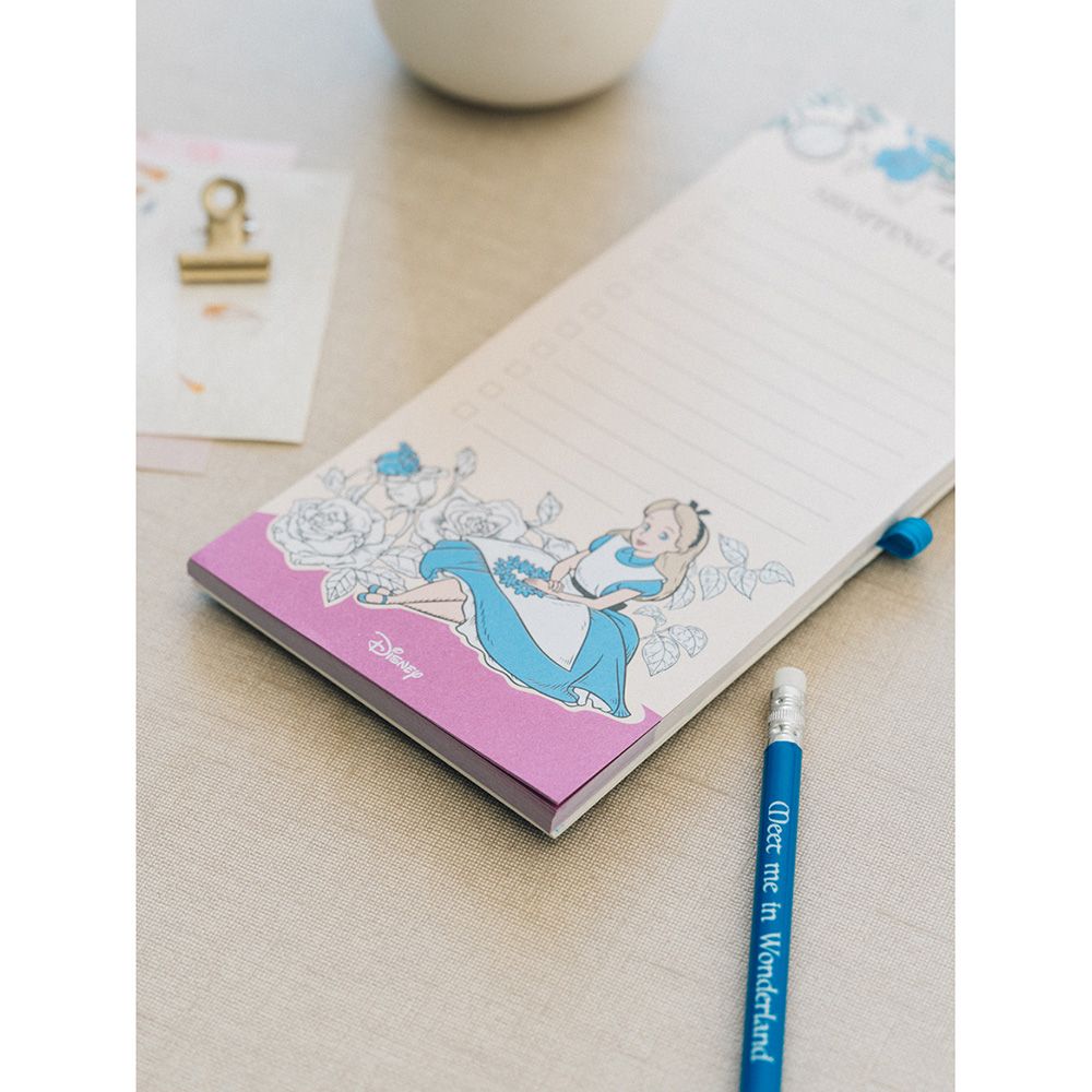 Notes Pad 65sh with Magnet & Pencil DISNEY Alice in Wonderland