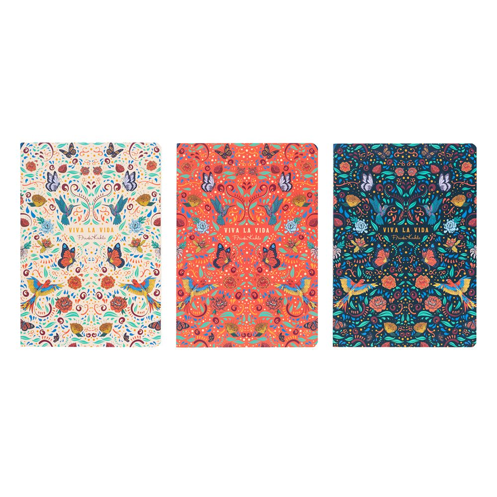 Pack of 3 Notebooks Α5/15X21 FRIDA KAHLO Viva la Vida