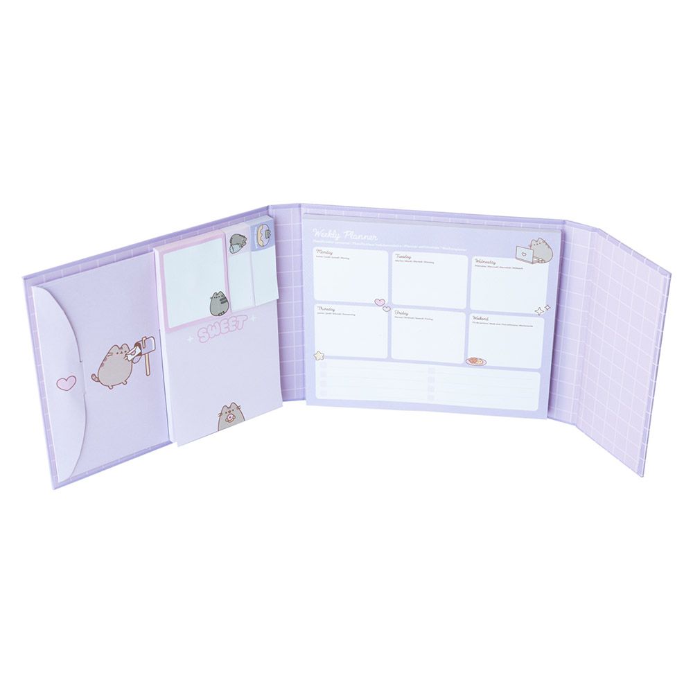 Weekly Planner Notepad with 18Χ15cm sheets & Stickies PUSHEEN Moments Collection