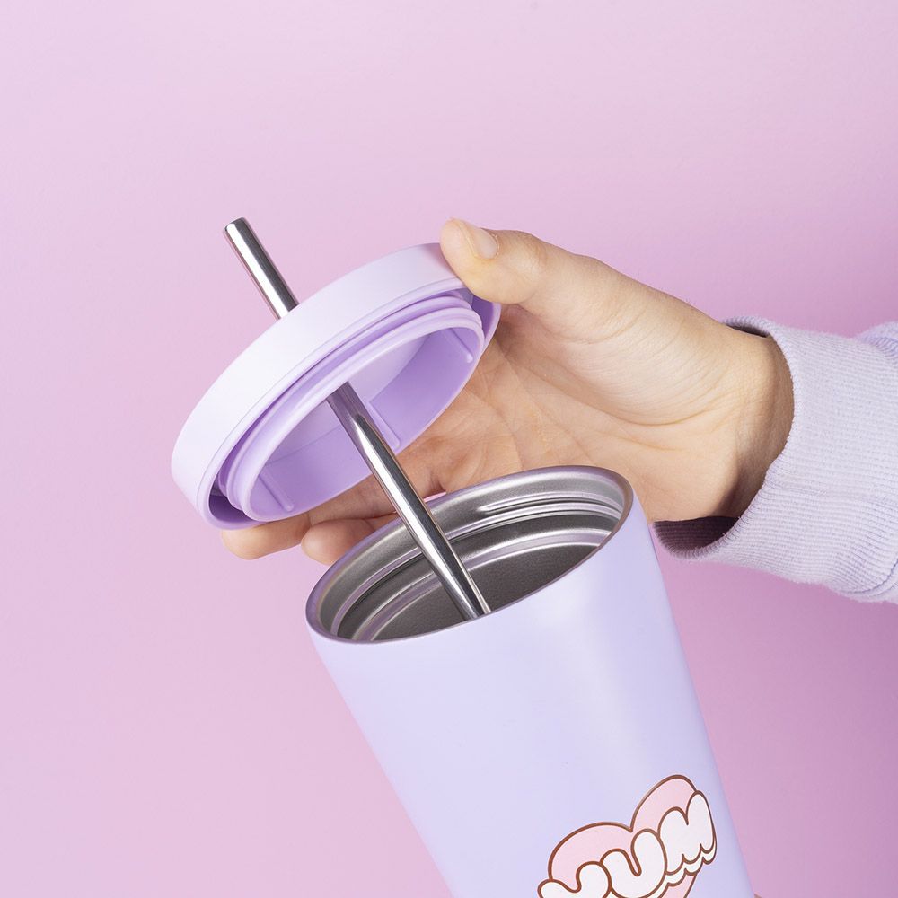 Metal Tumnbler with Straw PUSHEEN Moments Collection