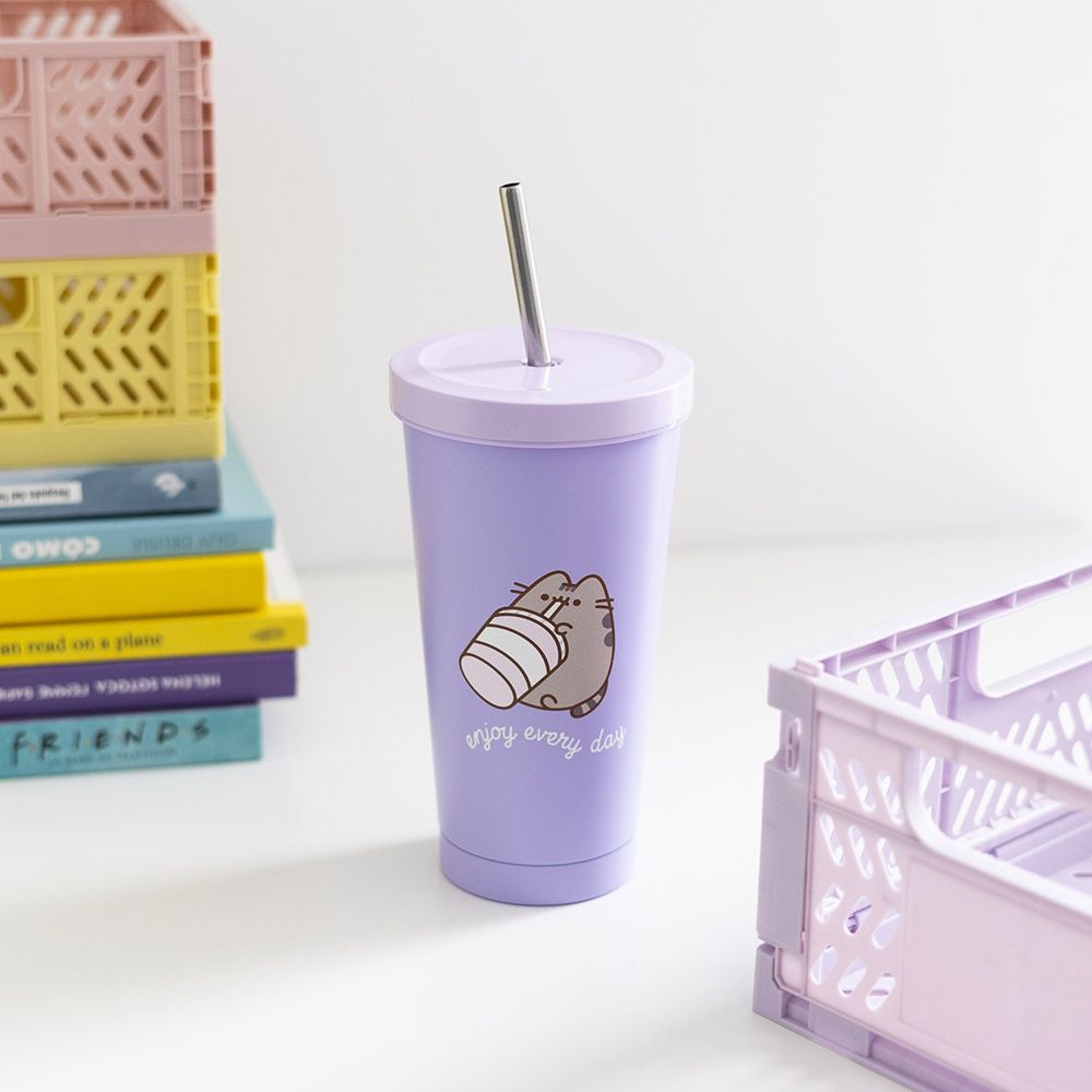 Metal Tumnbler with Straw PUSHEEN Moments Collection