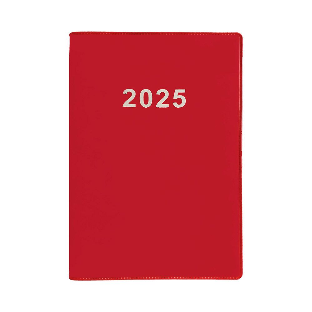 Daily Calendar Binded APOLLO 2025 12X17 Red