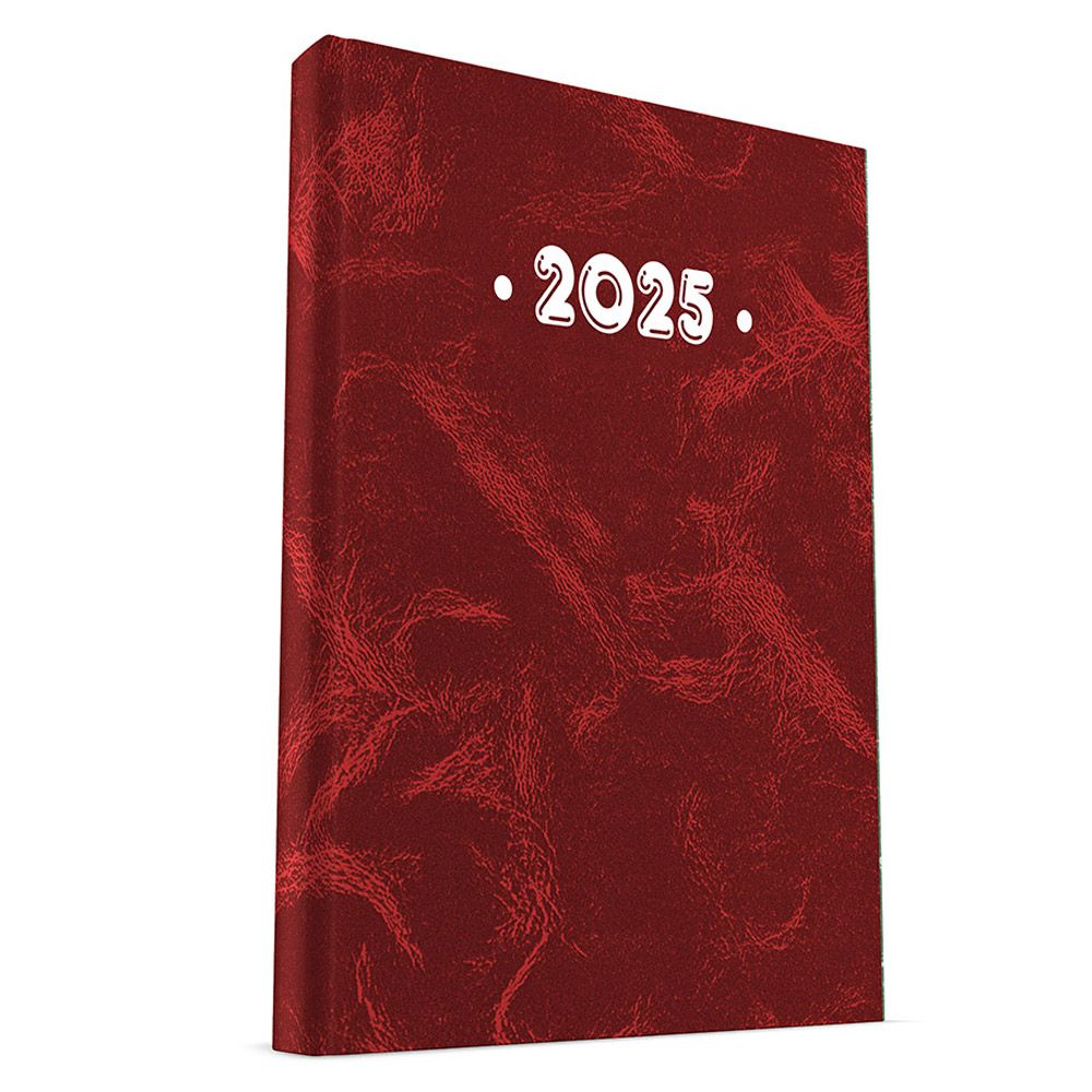 Daily Calendar PVC ΠΗΓΑΣΟΣ 2025 17Χ24 Marble Burgundy