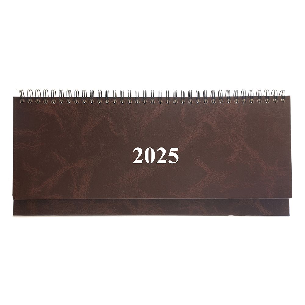 Weekly Planner 2025 30Χ13 Spiral Marble Brown