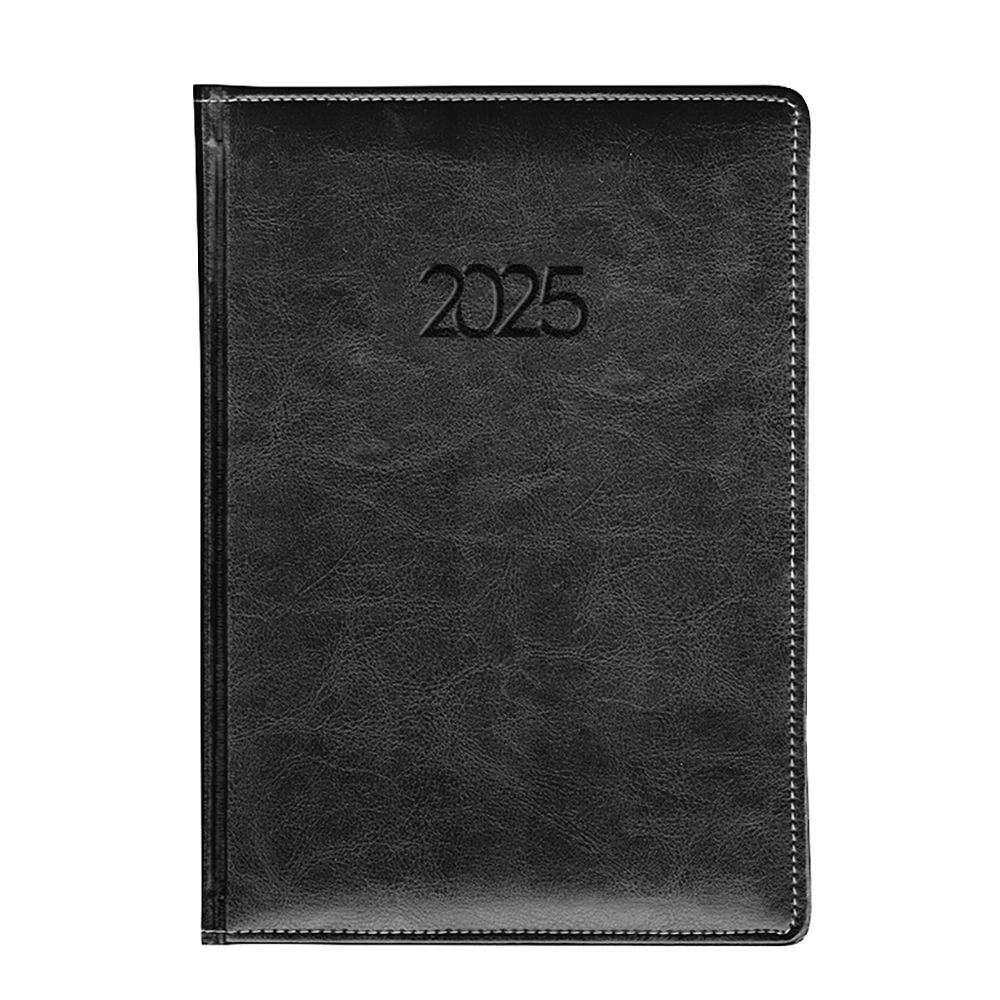 Daily Calendar Binded Indexed PU 2025 17Χ24 Black